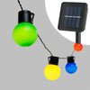 Catena luminosa solare con 15 lampadine a led decorazione per giardino 6 mt