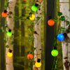 Catena luminosa solare con 15 lampadine a led decorazione per giardino 6 mt