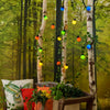 Catena luminosa solare con 15 lampadine a led decorazione per giardino 6 mt