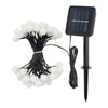 Catena luminosa solare con 50 lampadine a led decorazione per giardino 5 mt