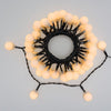 Catena luminosa solare con 50 lampadine a led decorazione per giardino 5 mt
