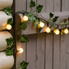 Catena luminosa solare con 50 lampadine a led decorazione per giardino 5 mt