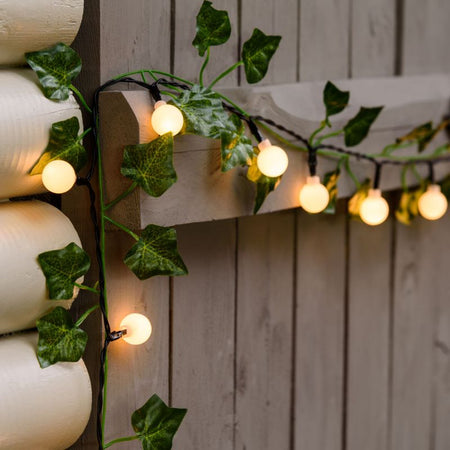 Catena luminosa solare con 50 lampadine a led decorazione per giardino 5 mt