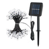 Catena luminosa solare con 50 lampadine a led decorazione per giardino 5 mt