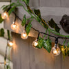 Catena luminosa solare con 50 lampadine a led decorazione per giardino 5 mt