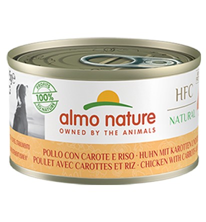 Nature Scatoletta HFC Natural gusto Pollo con Carote e Riso per Cani Adulti 95gr