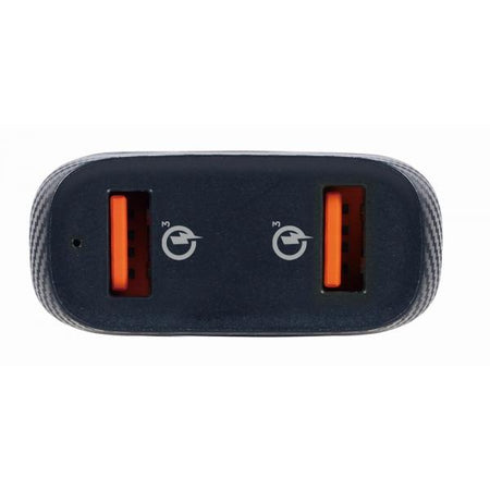 Caricatore da auto rapido USB a 2 porte - QC3.0 - 36 Watt - nero