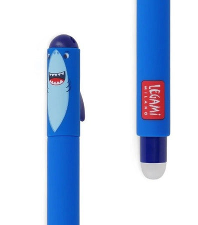 Legami, Penna Gel Cancellabile, Inchiostro Blu, Tema Shark
