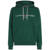 Tommy Hilfiger felpa cappuccio verde logo ricamato MW0MW11599 Felpe Tommy Hilfiger