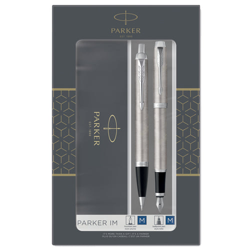 Gift Set Duo Im Stainless Steel Sfera+ Stilografica Parker