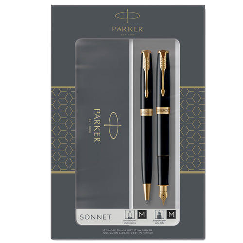 Gift Set Duo Sonnet Black Gt + Stilografica M + Sfera M Parker