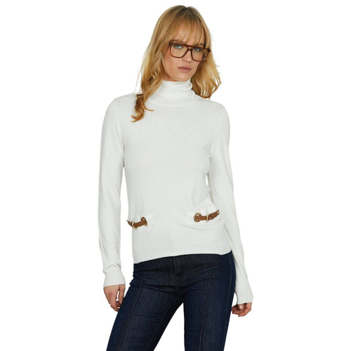 Relish maglia bianca collo alto ALINNIA RDA2502054024