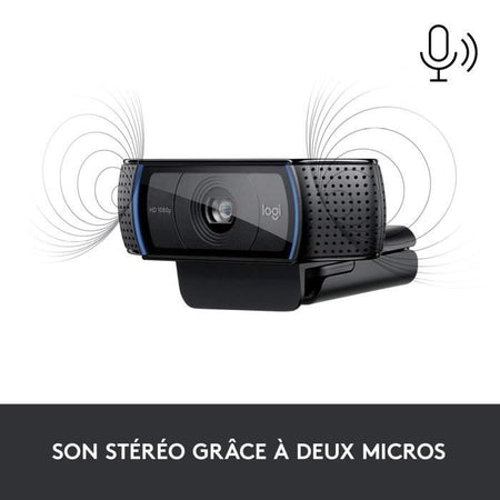 LOGITECH Webcam HD Pro C920 Aggiorna - Microfono incorporato - FaceTime ideale e Skype