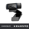 LOGITECH Webcam HD Pro C920 Aggiorna - Microfono incorporato - FaceTime ideale e Skype
