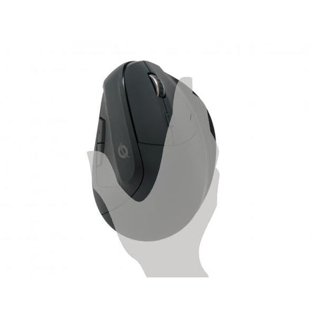 Mouse Conceptronic LORCAN03B ERGO - Egonomico - Mouse senza Fili - Bluetooth - Batteria ricaricabile - Nero