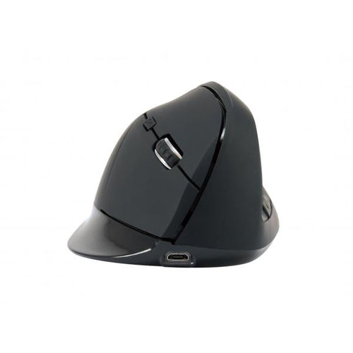 Mouse Conceptronic LORCAN03B ERGO - Egonomico - Mouse senza Fili - Bluetooth - Batteria ricaricabile - Nero