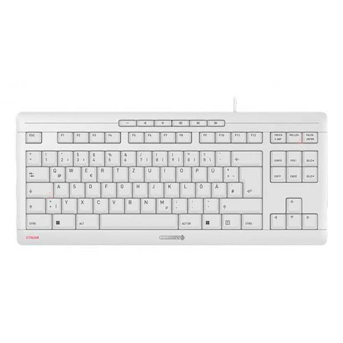 CHERRY STREAM KEYBOARD TKL tastiera USB QWERTZ Tedesco Bianco
