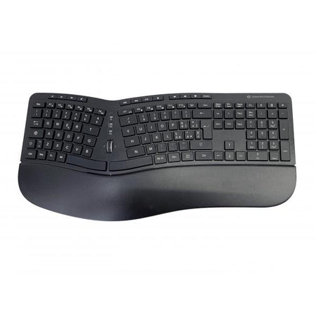 Kit tastiera + mouse Wireless Conceptronic ORAZIO02IT ERGO - Tastiera wireless Ergonomica - 2.4 GHz - mouse ricevitore wireless USB - Italiano