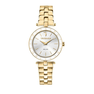 Orologio TRUSSARDI donna T-shiny tempo acciaio dorato / bianco