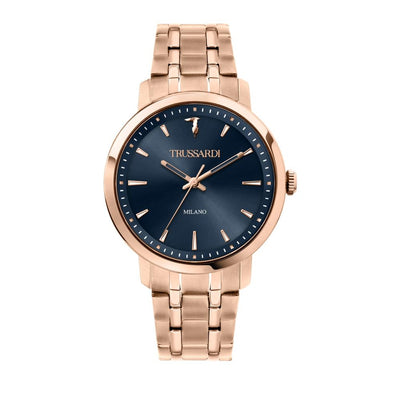 Orologio TRUSSARDI uomo T-couple tempo oro rosa / blu