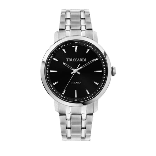 Orologio TRUSSARDI uomo T-couple tempo acciaio / nero