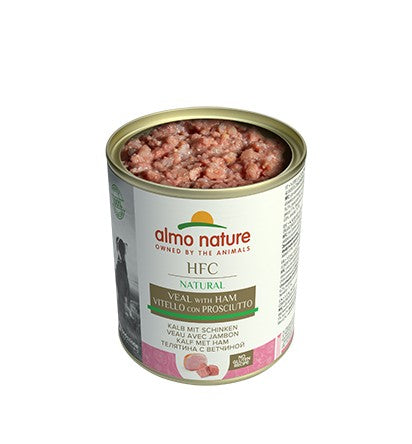 Almo Nature Scatoletta HFC Natural gusto Vitello con Prosciutto per Cani Adulti