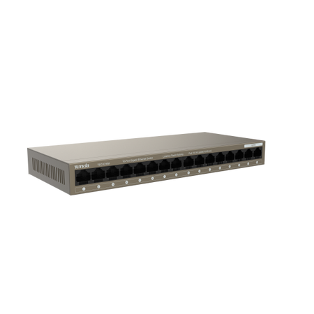 Tenda SWITCH BUSINESS TEG1016M-IEEE 802.3uxab-16 porte 10/100/1000 Base-T Ethernet-Capacità 32Gbps-Prot.fulm.6KV su ogni porta