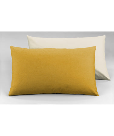 Set copripiumino federe letto bicolor double face parure copripiumino in cotone made in Italy NATURALE/OCRA