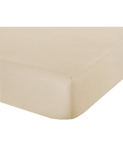 Lenzuolo letto sotto lenzuola con angoli in cotone made in italy SABBIA