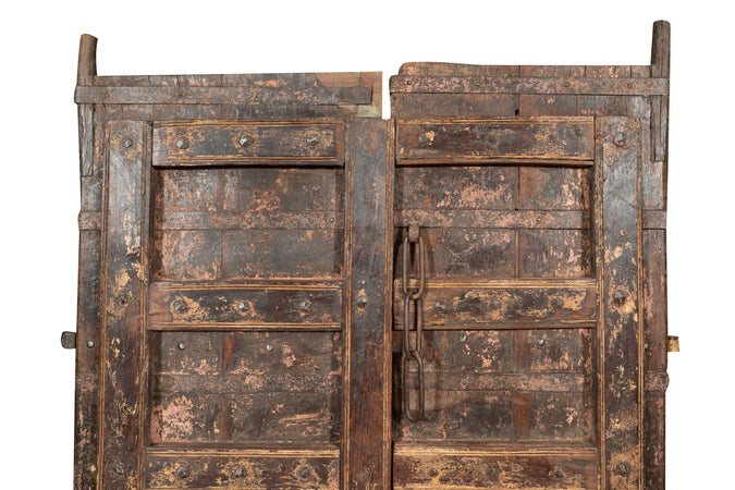 Biscottini Biscottini Porta Antica in Legno Teak Massello Restaurata 110x8x200 Interno