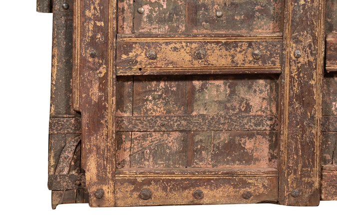 Biscottini Biscottini Porta Antica in Legno Teak Massello Restaurata 110x8x200 Interno