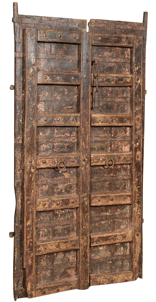 Biscottini Biscottini Porta Antica in Legno Teak Massello Restaurata 110x8x200 Interno