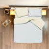 Set copripiumino federe letto bicolor double face parure copripiumino in cotone made in Italy NATURALE/GRIGIO PERLA