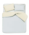 Set copripiumino federe letto bicolor double face parure copripiumino in cotone made in Italy NATURALE/GRIGIO PERLA