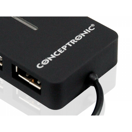 HUB USB 2.0 4 PORTE BK (DA VIAGGIO) 4*USB A DESIGN COMPATTO