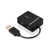 HUB USB 2.0 4 PORTE BK (DA VIAGGIO) 4*USB A DESIGN COMPATTO