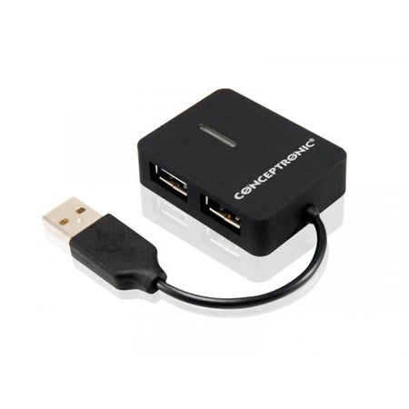 HUB USB 2.0 4 PORTE BK (DA VIAGGIO) 4*USB A DESIGN COMPATTO