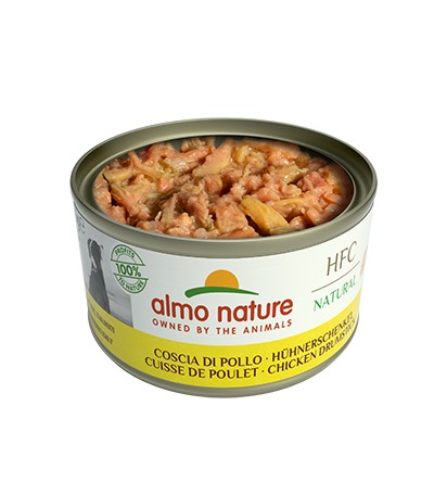 Almo Nature Scatoletta HFC Natural gusto Coscia di Pollo per Cani Adulti