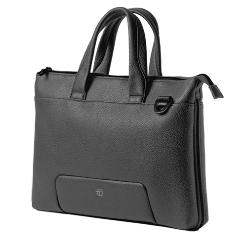 Borsa C/Manici Espandibile Gate Trended Ecopelle Dim.41X30X7Cm Nero Intempo