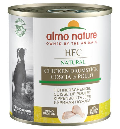 Almo Nature Scatoletta HFC Natural gusto Coscia di Pollo per Cani Adulti