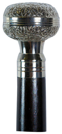 Biscottini Bastone nero da passeggio in legno e peltro Elegante stile inglese Offerta