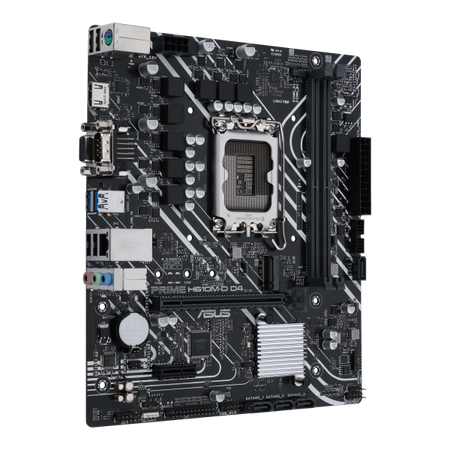 Scheda madre Asus PRIME H610M-D D4 - Supporto processori Intel Socket 1700 12th Gen Intel Core, Pentium Gold and Celeron - Ram 2x DDR4 - Hdmi, Vga - 8x Usb3.2 / 6x Usb2.0 - GLan - Audio HD - Mi