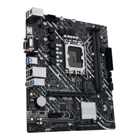 Scheda madre Asus PRIME H610M-D D4 - Supporto processori Intel Socket 1700 12th Gen Intel Core, Pentium Gold and Celeron - Ram 2x DDR4 - Hdmi, Vga - 8x Usb3.2 / 6x Usb2.0 - GLan - Audio HD - Mi