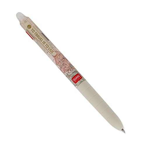 Legami, Penna Gel cancellabile 3 Colori Ricaricabile, Tema Travel