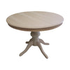 MOBILI 2G - TAVOLO ROTONDO ALLUNGABILE LEGNO GREZZO DIAMETRO 100X100H.80