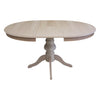 MOBILI 2G - TAVOLO ROTONDO ALLUNGABILE LEGNO GREZZO DIAMETRO 100X100H.80