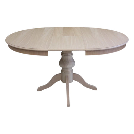 MOBILI 2G - TAVOLO ROTONDO ALLUNGABILE LEGNO GREZZO DIAMETRO 100X100H.80
