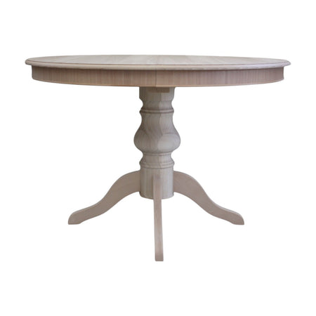 MOBILI 2G - TAVOLO ROTONDO ALLUNGABILE LEGNO GREZZO DIAMETRO 100X100H.80