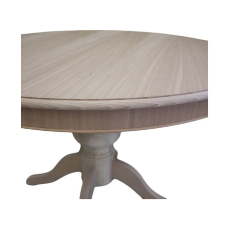 MOBILI 2G - TAVOLO ROTONDO ALLUNGABILE LEGNO GREZZO DIAMETRO 100X100H.80