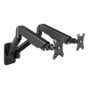 Deltaco ARM-0361 Supporti a parete per TV 81,3 cm [32] Nero (DELTACO Office, Dual wall, gas spring,)